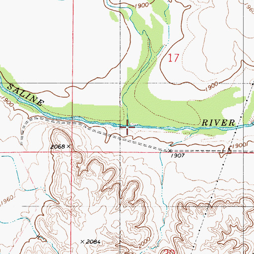 Topographic Map of Sand Creek, KS