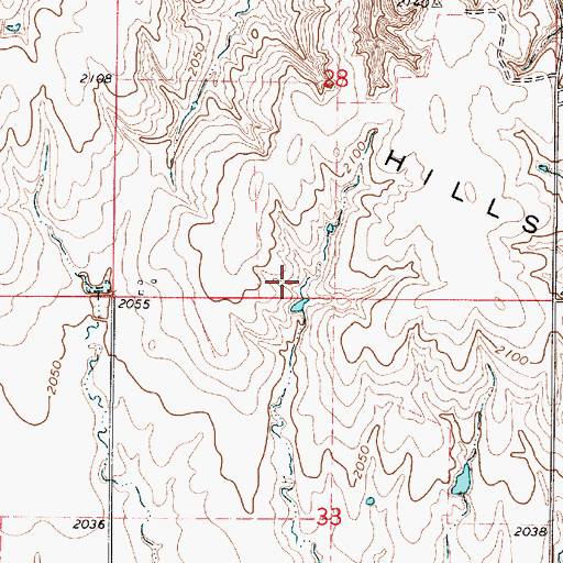 Topographic Map of Township of Herzog, KS