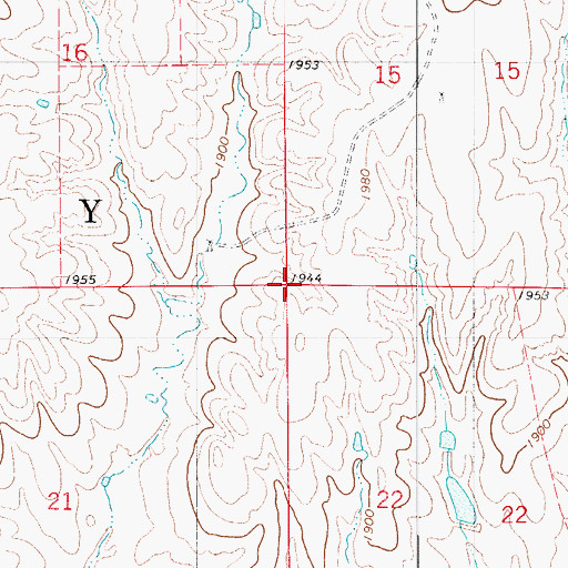 Topographic Map of Township of Liberty, KS