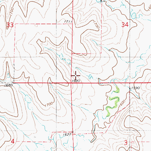 Topographic Map of Township of Luray, KS