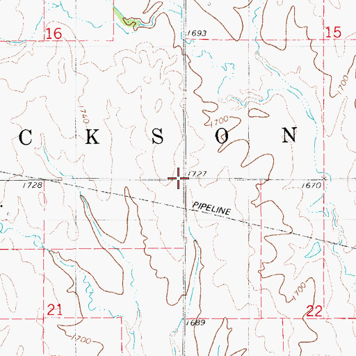 Topographic Map of Township of Jackson, KS