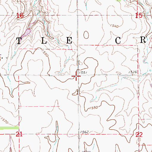 Topographic Map of Township of Battle Creek, KS