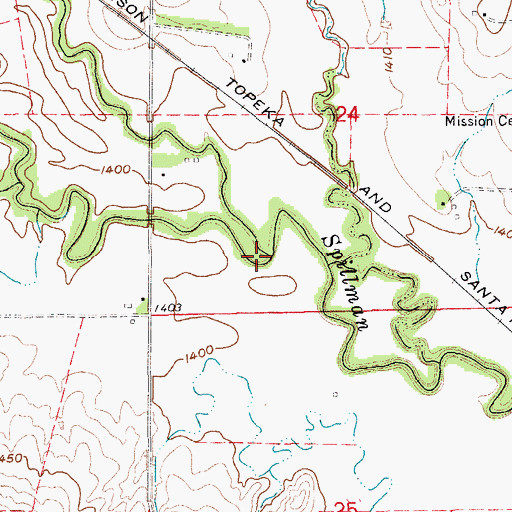 Topographic Map of Trail Creek, KS