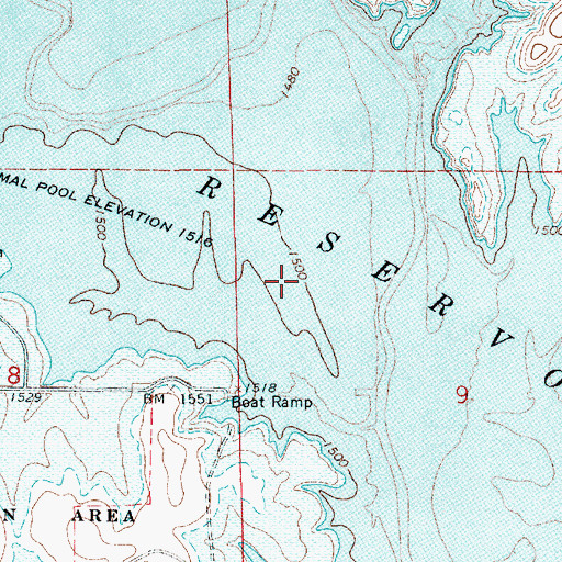 Topographic Map of Wilson Lake, KS