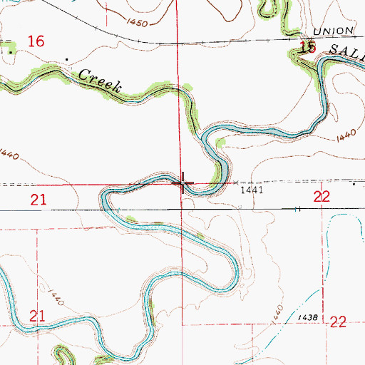 Topographic Map of Township of Pleasant, KS
