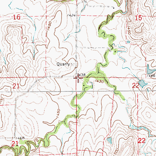 Topographic Map of Township of Vesper, KS