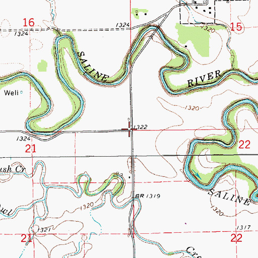 Topographic Map of Township of Colorado, KS