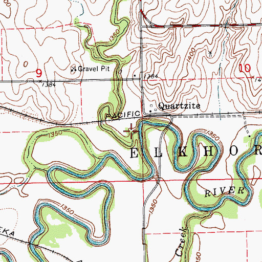 Topographic Map of Beaver Creek, KS