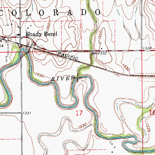 Topographic Map of Twelvemile Creek, KS