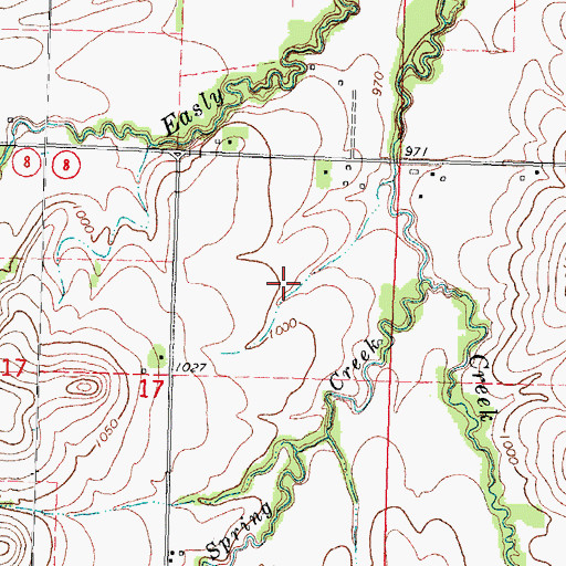 Topographic Map of Spring Creek, NE