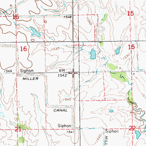 Topographic Map of Township of White Rock, KS