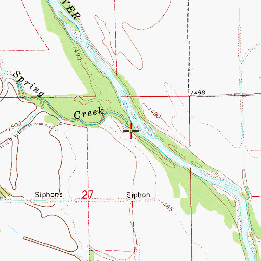 Topographic Map of Spring Creek, KS