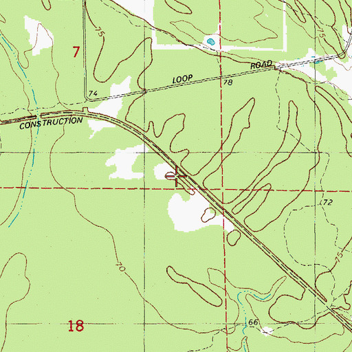 Topographic Map of C D Siding, AR