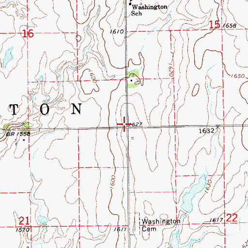 Topographic Map of Township of Washington, KS