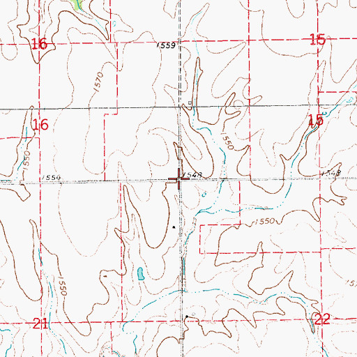 Topographic Map of Township of Union, KS