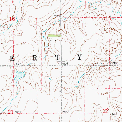 Topographic Map of Township of Liberty, KS