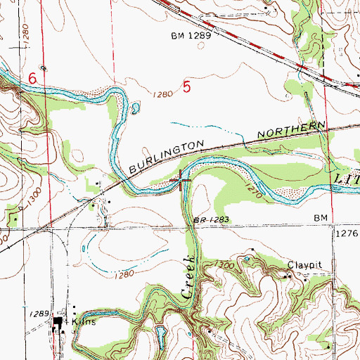 Topographic Map of Rose Creek, NE