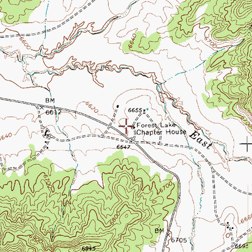 Topographic Map of Forest Lake Chapter House, AZ