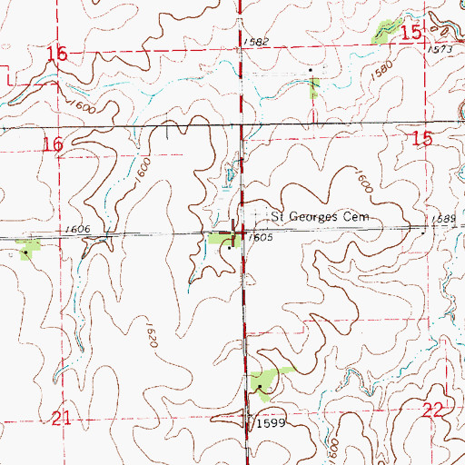 Topographic Map of Township of Fairview, KS