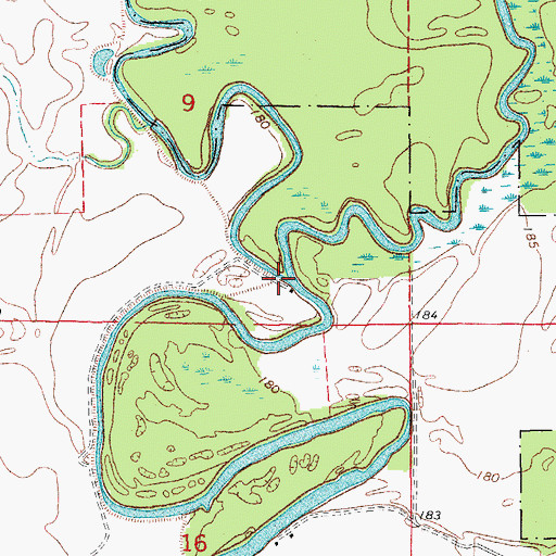 Topographic Map of Cache Bayou, AR