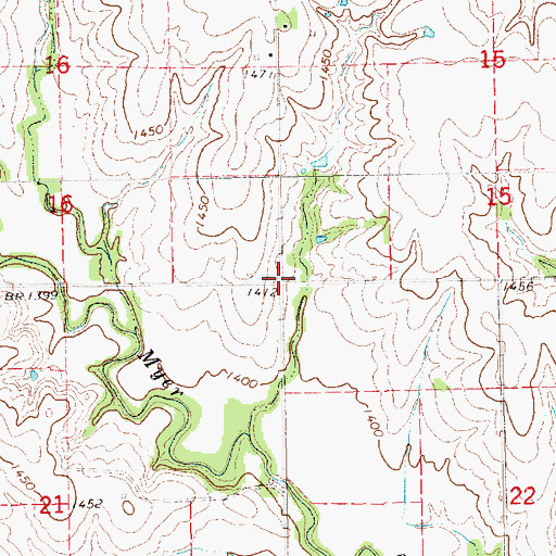 Topographic Map of Township of Haddam, KS