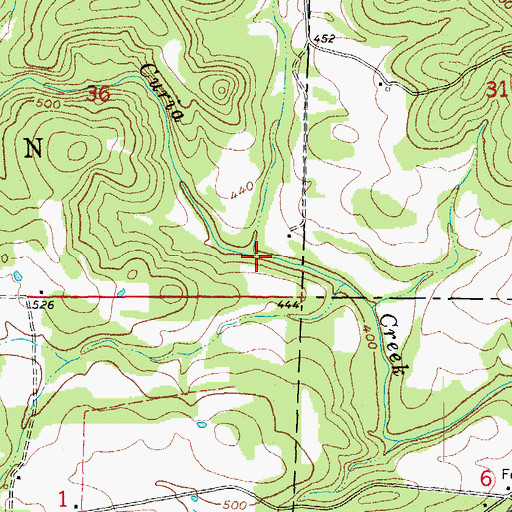 Topographic Map of Cache Fork, AR