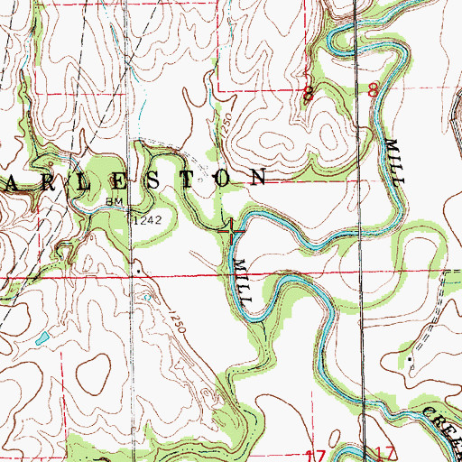 Topographic Map of Devils Creek, KS