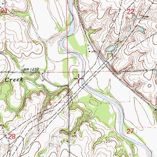 Topographic Map of Joy Creek, KS