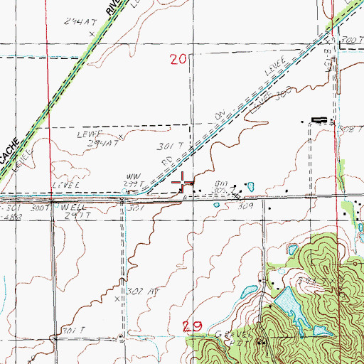 Topographic Map of Cache Valley Church, AR