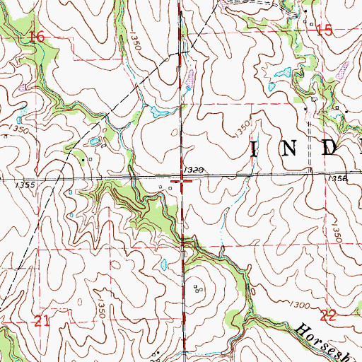 Topographic Map of Township of Independence, KS