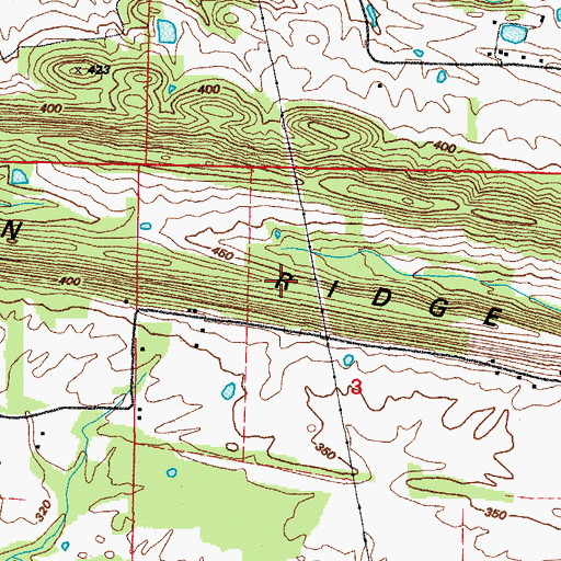 Topographic Map of Cadron Ridge, AR