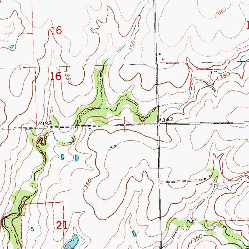 Topographic Map of Township of Franklin, KS