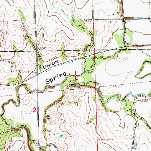 Topographic Map of Lily Creek, KS