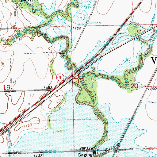 Topographic Map of Robidoux Creek, KS