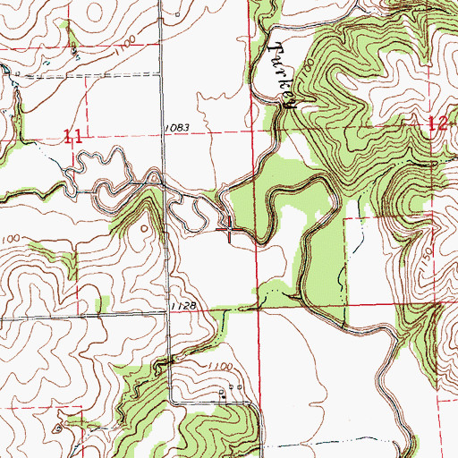 Topographic Map of Pole Creek, KS