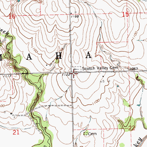 Topographic Map of Township of Nemaha, KS