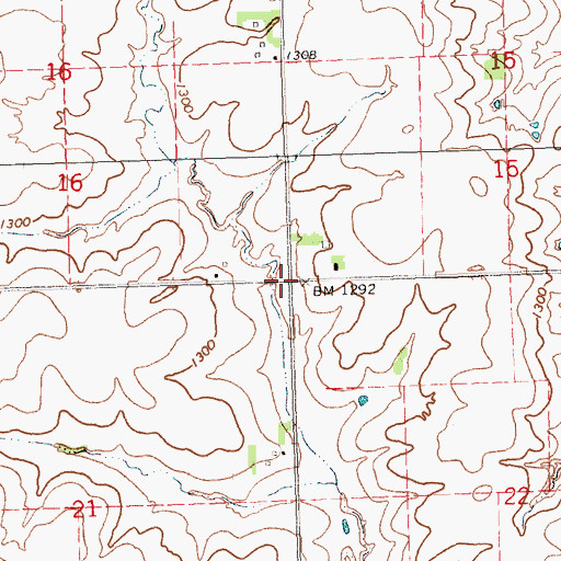 Topographic Map of Township of Marion, KS