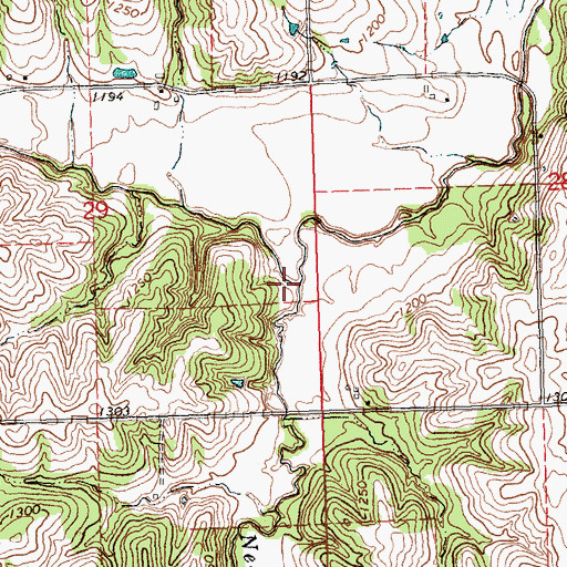 Topographic Map of Negro Creek, KS