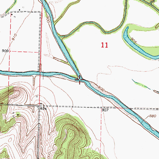Topographic Map of South Fork Big Nemaha River, NE