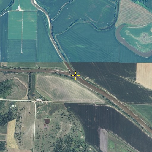 Aerial/Satellite Image of South Fork Big Nemaha River, NE