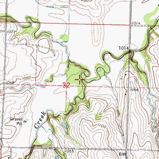 Topographic Map of Spring Creek, KS