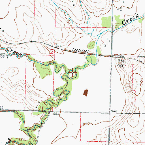 Topographic Map of Terrapin Creek, KS
