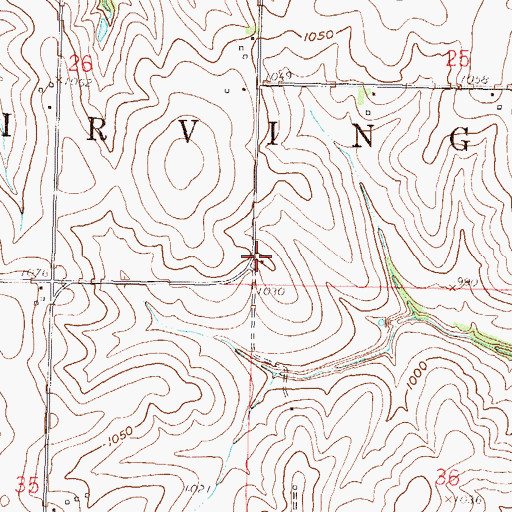 Topographic Map of Zion United Methodist Church, KS