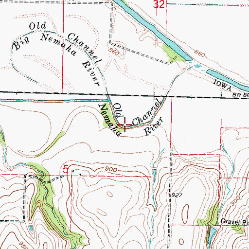 Topographic Map of Old Channel Big Nemaha River, KS