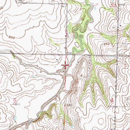 Topographic Map of Spring Creek, KS