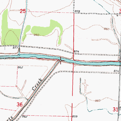 Topographic Map of Noharts Creek, NE