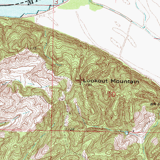 Topographic Map of Lookout Mountain, KS