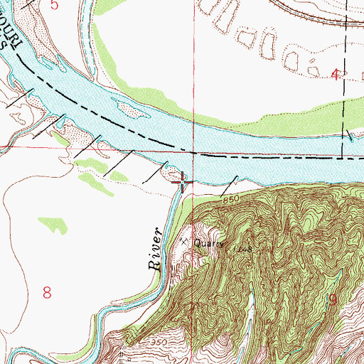 Topographic Map of Wolf River, KS