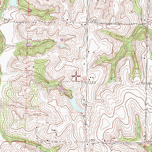 Topographic Map of Township of Center, KS