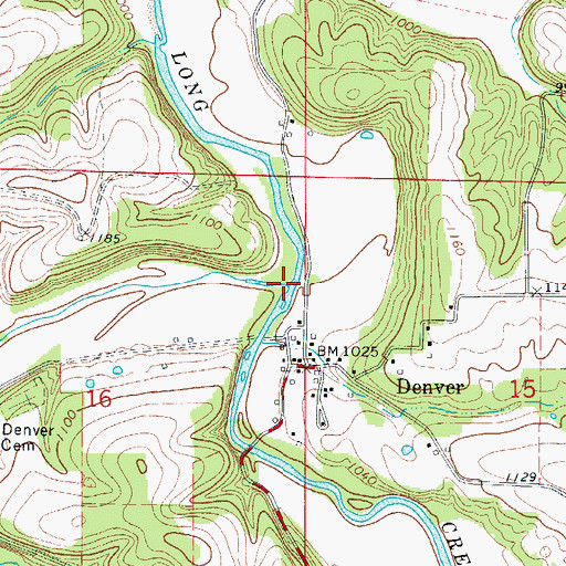 Topographic Map of Callens Branch, AR